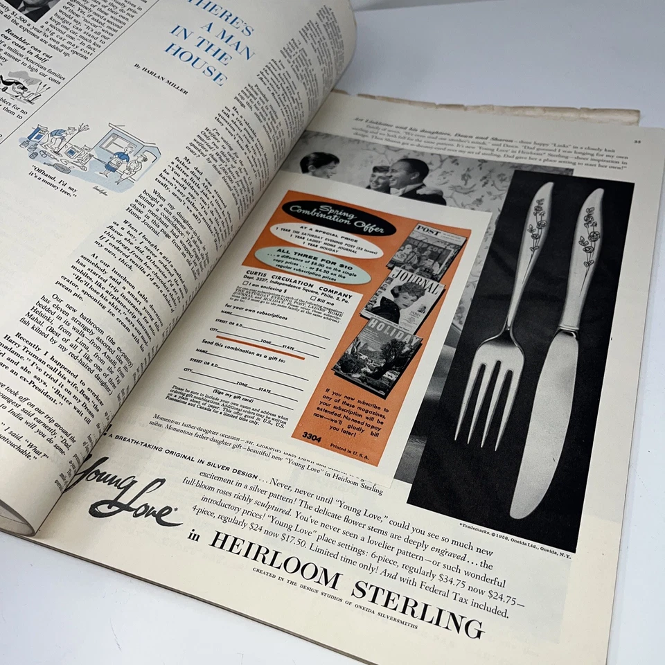 Lot of 18 Vintage Ladies Home Journal Magazines 1958 1959 Color Ads Foto 4 de 4