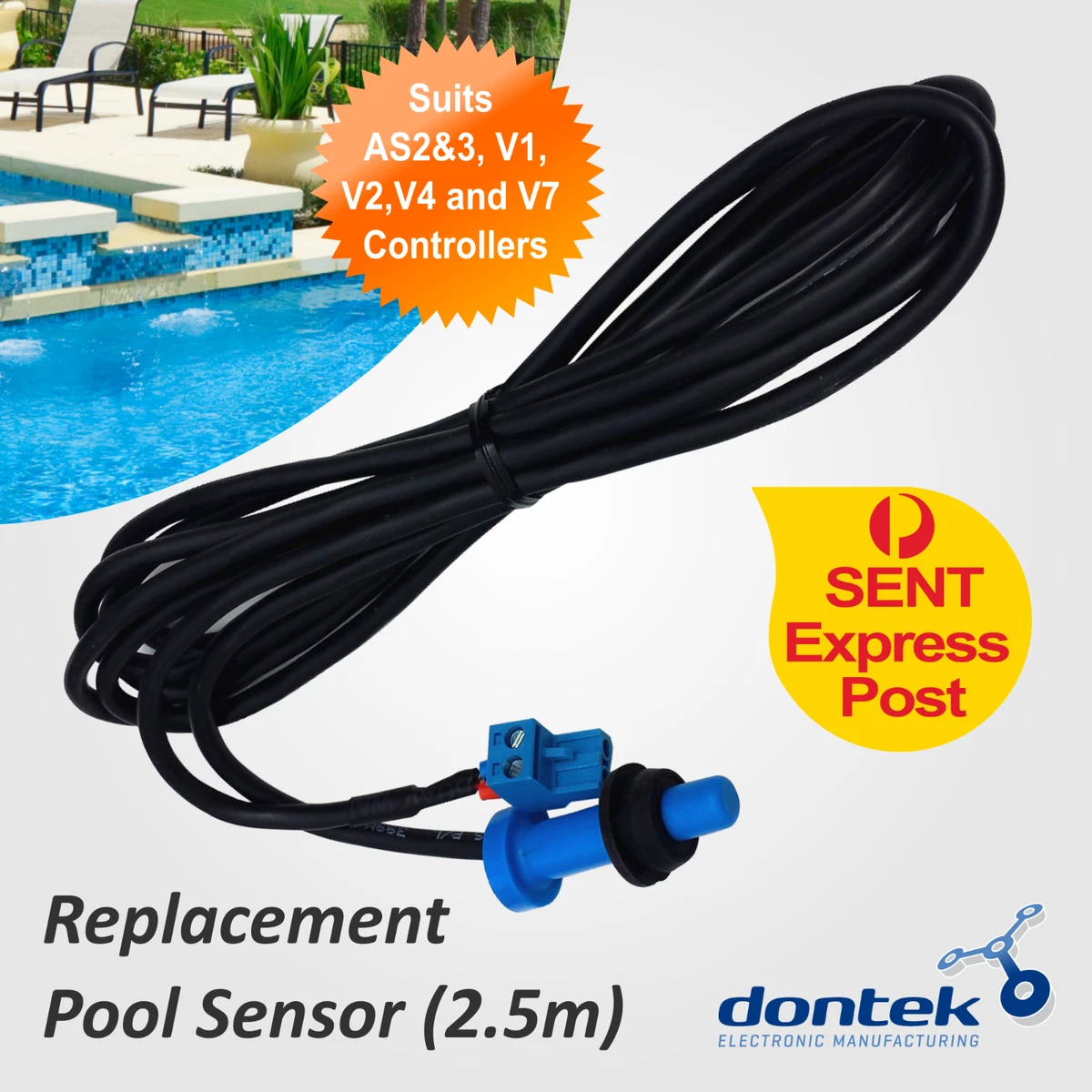 POOL COLD TEMPERATURE SENSOR DONTEK AQUASUN SOLAR HEATING CONTROLLER  ECOONLINE | eBay