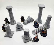 Destroyed Columns/Pillars 28mm terrain FAST SHIP|Alternate Wargaming Miniature