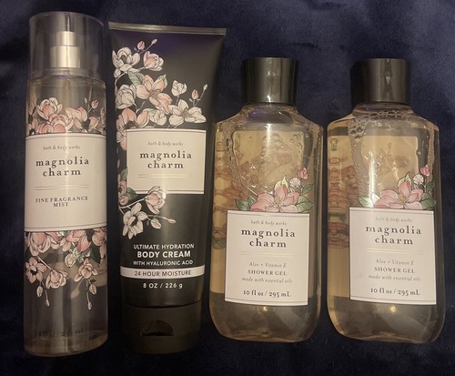Bath & Body Works LOT OF 4 •MAGNOLIA CHARM• Mist, Body Cream & Shower Gel~Lim.Ed