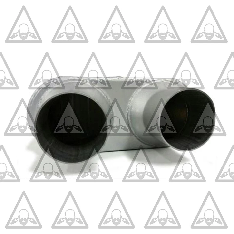 Tubo doble y silenciador de 2,5 pulgadas con puntas de corte angular se adapta a: GMC Sierra 3500 1987-2002 Foto 3 de 4