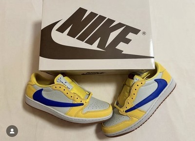 Jordan 1 Low x Travis Scott Canary, Größe 45 EU/12.5 US Wmns Nike Jordan Snkrs