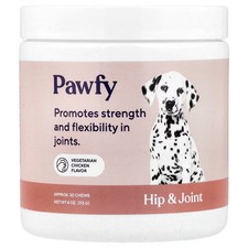2 X Pawfy, Hip  Joint, 6 Months , Vegetarian Chicken, 30 Chews, 4 oz 113 g 