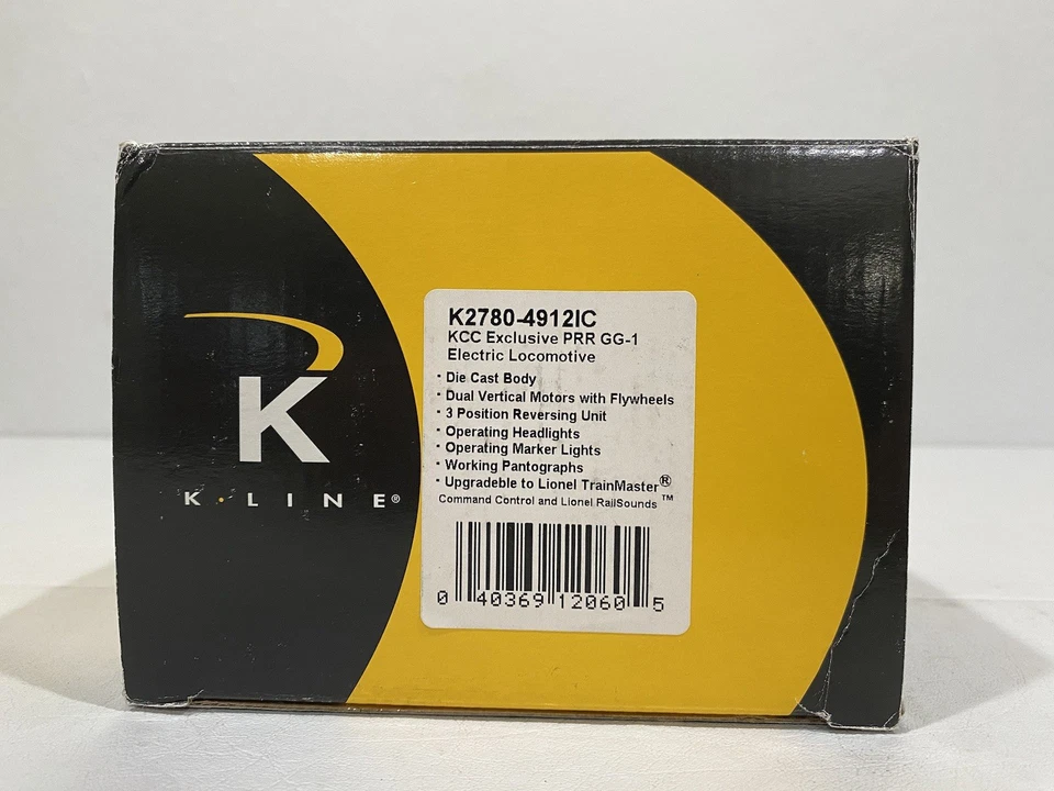 K-Line K2780-4912IC KCC exclusivo PRR GG-1 #4912 doble motor loco EX/caja PROBADO Foto 2 de 4