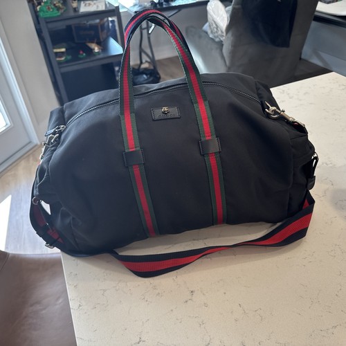 Gucci Black Cat Head Canvas Used Great Condition shoulder overnight/gym bag
