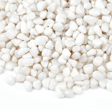 2.5 Lbs Small White Rocks for Planters, 3/8" White Pebbles for Vases, Decorative