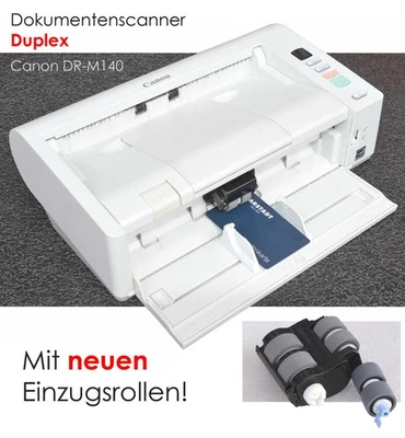 CANON ImageFORMULA DR-M140 DOKUMENTENSCANNER DUPLEX NEUE ROLLEN WINDOWS 7 10 11 - Bild 1 von 4