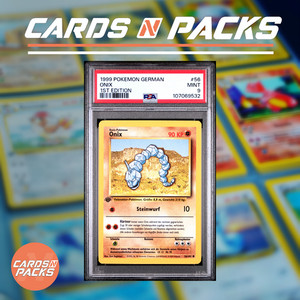 Carte Pokemon Onix 56/102 Base Set Edition 1 German Deutsch PSA 9
