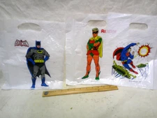 3 Vintage Comic Book Store Shopping Bags 1978 D.C. Comics Batman Robin Superman