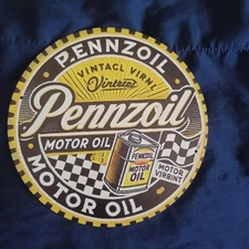 8" Round Metal Sign Man Cave Wall Art Garage Bar Gas Station Oil Pennzoil #2