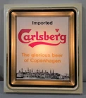 Vintage 1960-70s Carlsberg Beer Light Up Sign 14"x16" Copenhagen Breweriana