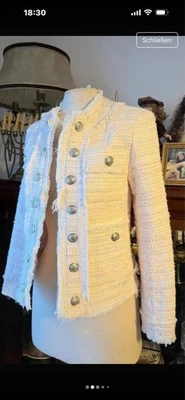 Women Balmain Blazer Beige Tweed 36 - Bild 1 von 4