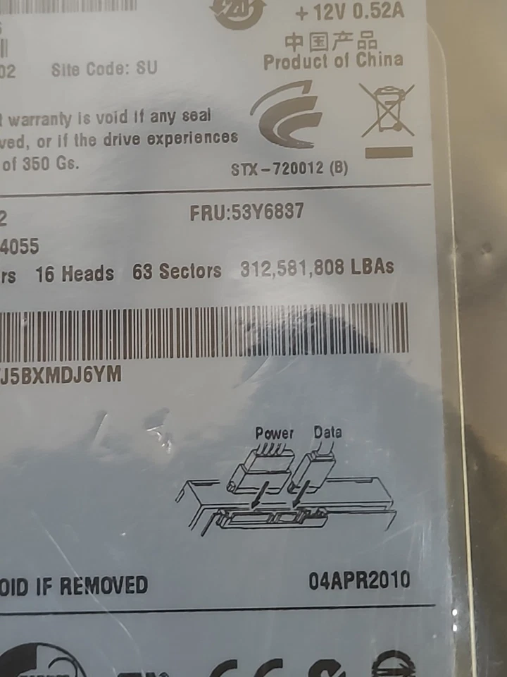 Seagate Barracuda 7200.12 ST3160318AS 160GB HDD 3.5 Inch New Sealed - Image 4 of 4