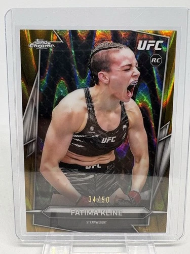 2026 Topps UFC Chrome Fatima Kline RC Gold Wave /50 (G617)