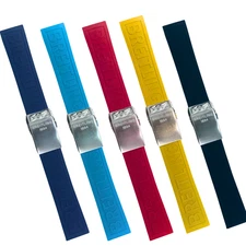 Rubber Watch Band – 22mm & 24mm | Multiple Colors For Breitling 1884 Avenger