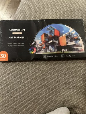 Shuttle Art 30 Colors Dual Tip Markers 1 Count (Pack of 30), 30 
