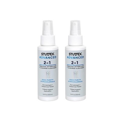 Studex Advanced 2-in-1 Piercing Aftercare & Cleanser   Hypochlorous Spray 2 PACK