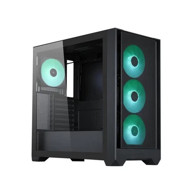 Silentware Flow 110 Black A-RGB Midi Tower PC-Gehäuse Glas 4X 120mm RGB Lüfter
