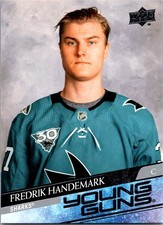 2020-21 Upper Deck UD Young Guns YG Fredrik Handemark Rookie Card RC #711 Sharks