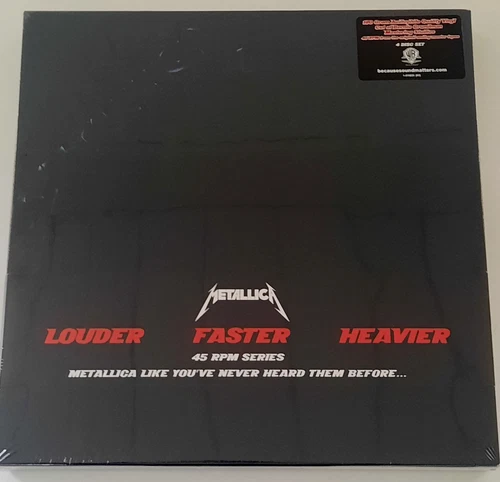 METALLICA SEALED Black Album 45 RPM BOX SET 180g Viny 4xLP Louder Faster Heavier