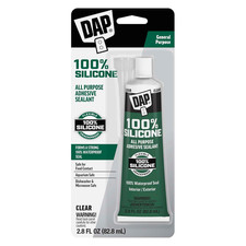 All Purpose 100 Silicone Adhesive Sealant, Clear, 2.8 Oz 7079800755 