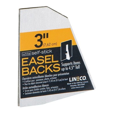 Lineco Staffelei Rückseite selbstklebend 3'' (7,6 cm) weiß (5er Pack)