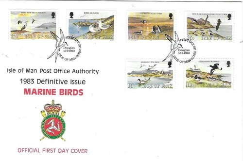 Isle of Man Comm/FDC -  Marine Birds  - 1983 (IOM227)