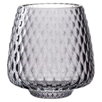 Leonardo Giulia Windlicht Kerzenhalter Kalk-Natron-Glas Grau-Transparent H 11 Cm