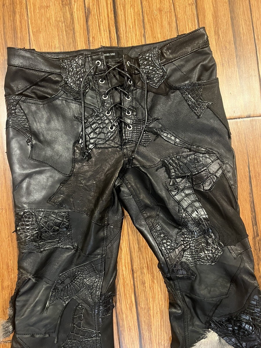 Yasuyuki Ishii “Destroy” Leather Fur Variation Flared Lace Yasuyuki Ishii “Destroy” Leather Fur Variation Flared Lace