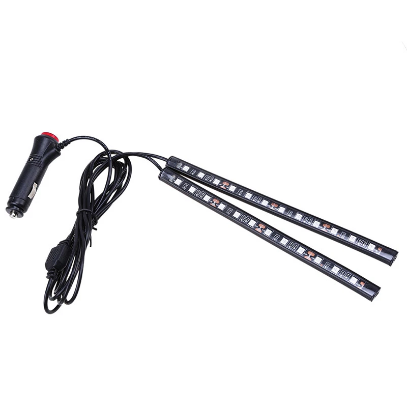 Universal 12 LED Coche Auto SUV Accesorios Piso Decorativo Atmósfera Lámpara Luz Foto 2 de 4