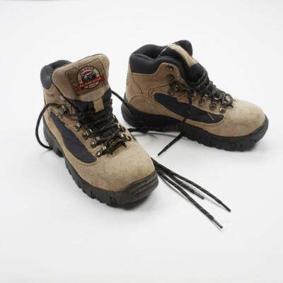 BRAMAH Blaze Lace Up SteelToe Hiking Work Safety Boots Brown Leather Womens 5.5