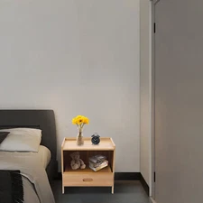 Morden with Drawer Nightstand Storage End Table Bedroom Side Bedside Table US