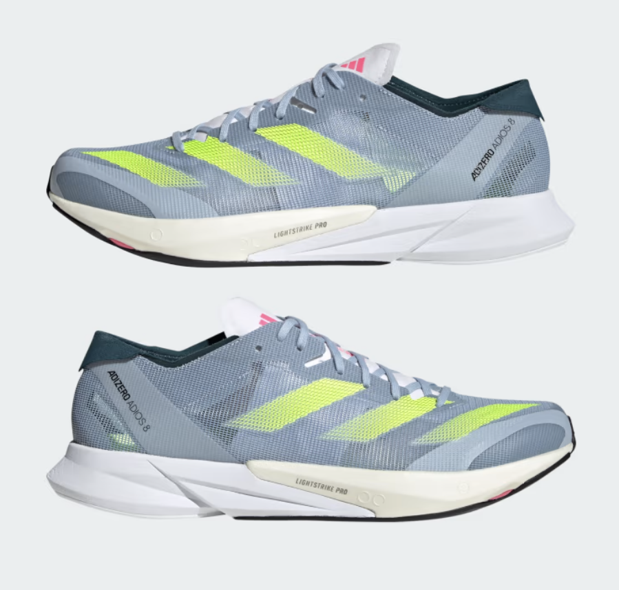 Size 13 - adidas Adizero Adios 8 Wonder Blue Lucid Lemon h03615 | eBay
