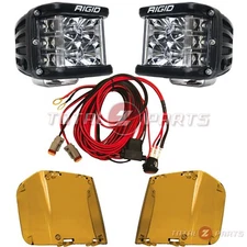 Rigid Industries® D-SS Pro Flood LED Light Pods Pair w/Harness & Amber Covers