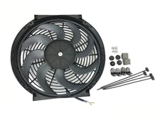 14" inch S Universal Slim Fan Push Pull Electric Radiator Cooling w/ Mount Kit