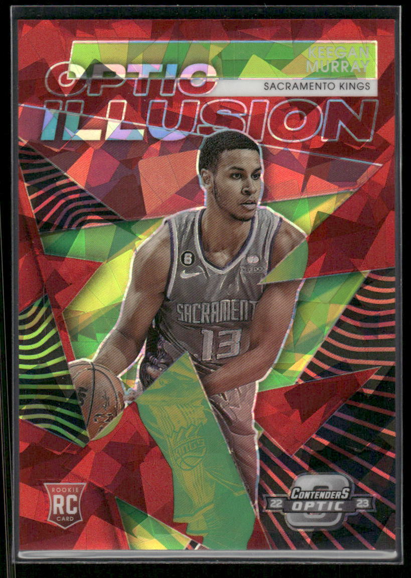 #22 Keegan Murray 2022-23 Panini Contenders Optic Optic Illusion Red Cracked Ice