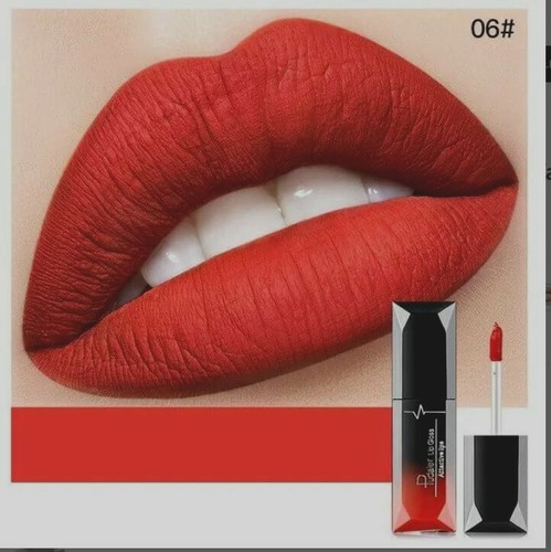 KISS FIRE Bright Fiery Red Matte Velvet Liquid Lipstick Waterproof Long Lasting - Picture 2 of 6