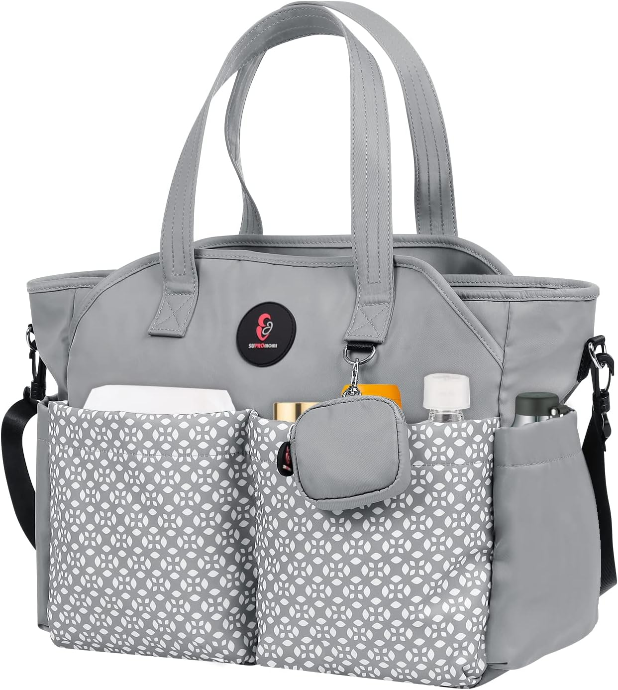Diaper Bag Tote: Large Tote Baby Bag Boy Diaper Bag Stylish Girl Diaper Bag,Shou-image