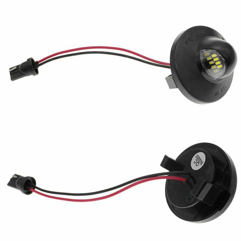 2x For Ford F150 F250 F350 White LED License Plate Light Tag Lamp Assembly Black - Imagem 3 de 4