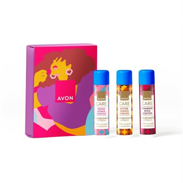 Avon Care Festive Kisses Gift Set|Pack of 3|Skin Recovery Lip Balm New Year Gift - Image 4
