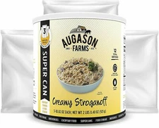 Augason Farms Creamy Stroganoff Pasta Meal #10 SUPER CAN Emergency EMP MRE Food