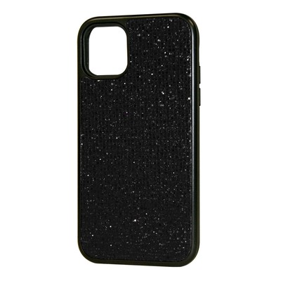 iPhone 11 Pro Max Case PC & TPU Protective Lightweight Cover Black Rhinestone
