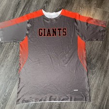 Giants Men  s Large Short Sleeve Grey  Orange  coach  Jersey