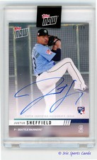 2019 Topps NOW Road to Opening Day Auto Justus Sheffield RC 47/99 Mariners
