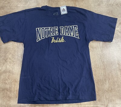 Cadré T-Shirt Mens Notre Dame College Fighting Irish Blue. NWT. NCAA Division 1