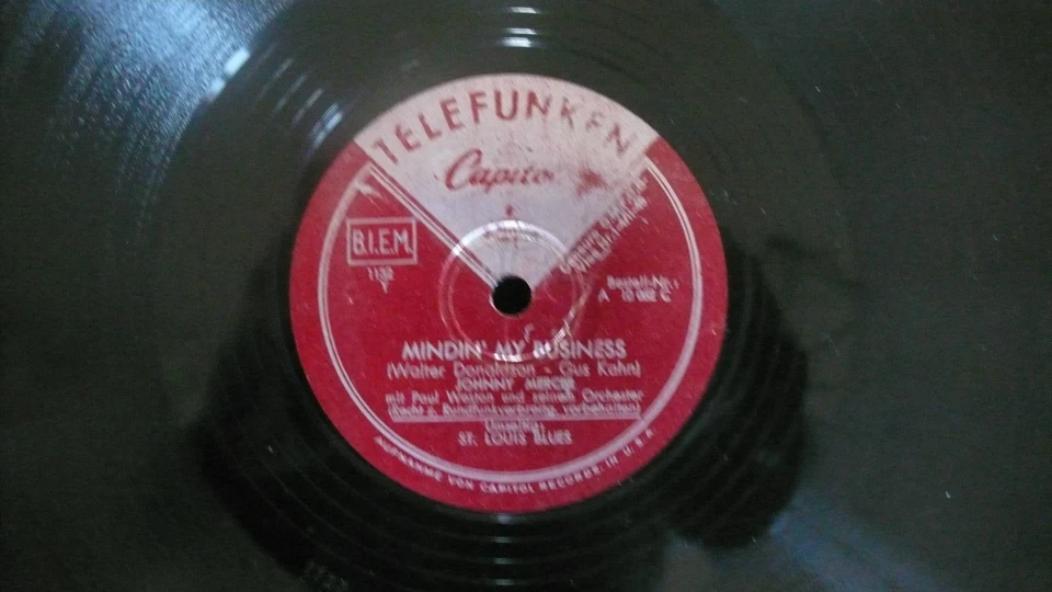 10136#SCHELLACK Johnny Mercer St. Louis Blues/ Mindin My Business Guter Zustand  - Bild 3 von 4