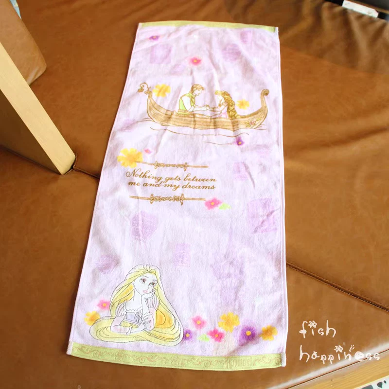 Toalla de baño cara algodón princesa Rapunzel princesa niños/adultos Disney 80*34 cm Foto 3 de 3