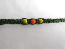 Anklet or Bracelet Braided Hemp  Adj Unisex 13" Eco Friendly  USA Seller New