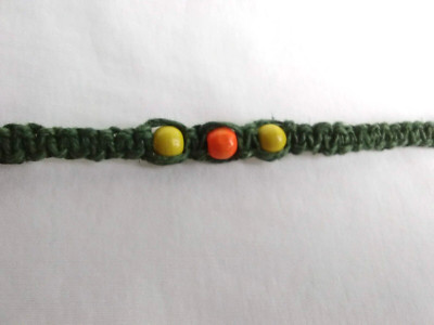 Anklet or Bracelet Braided Hemp  Adj Unisex 13'' Eco Friendly  USA Seller New