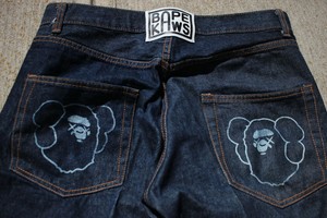 bape denim shorts